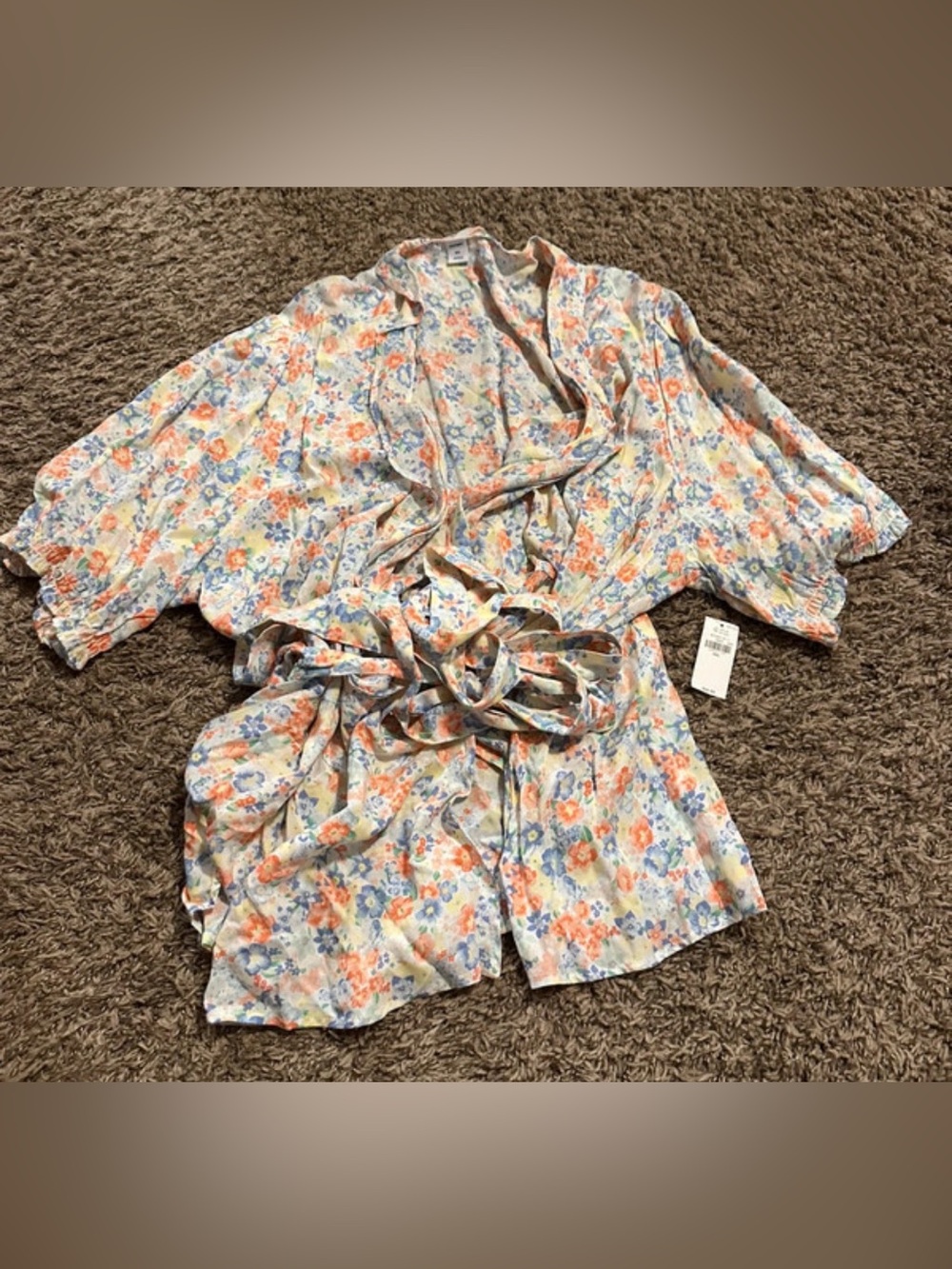 New Old Navy Floral Wrap Top